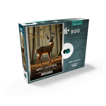 Indiana, White-Tailed Deer: State Animals Series 500 Jigsaw Puzzle box view2