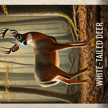 Indiana, White-Tailed Deer: State Animals Series 500 Jigsaw Puzzle 3D Modell