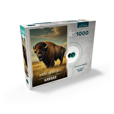 Kansas, American Buffalo: State Animals Series 1000 Jigsaw Puzzle box view2