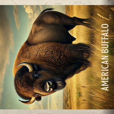 Kansas, American Buffalo: State Animals Series 500 Jigsaw Puzzle 3D Modell