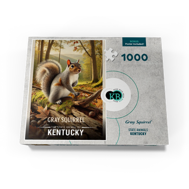 Kentucky, Gray Squirrel: State Animals Series 1000 Jigsaw Puzzle box view3