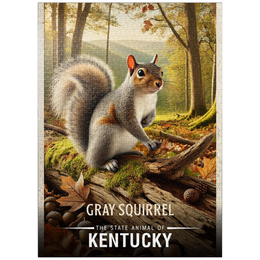 puzzleplate Kentucky, Gray Squirrel: State Animals Series 1000 Jigsaw Puzzle