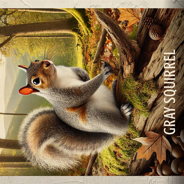 Kentucky, Gray Squirrel: State Animals Series 1000 Jigsaw Puzzle 3D Modell