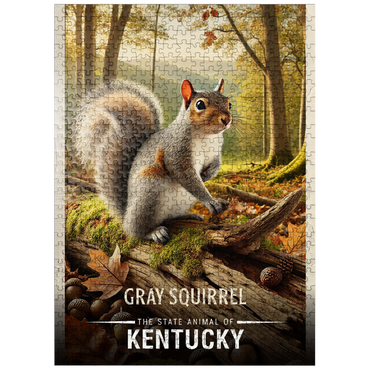 puzzleplate Kentucky, Gray Squirrel: State Animals Series 500 Jigsaw Puzzle