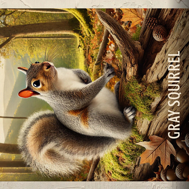 Kentucky, Gray Squirrel: State Animals Series 500 Jigsaw Puzzle 3D Modell