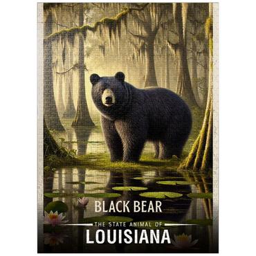 puzzleplate Louisiana, Black Bear: State Animals Series 1000 Jigsaw Puzzle