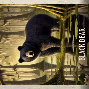 Louisiana, Black Bear: State Animals Series 1000 Jigsaw Puzzle 3D Modell