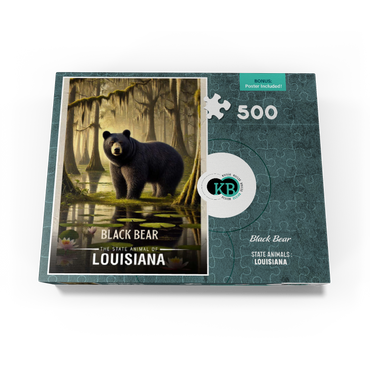 Louisiana, Black Bear: State Animals Series 500 Jigsaw Puzzle box view3