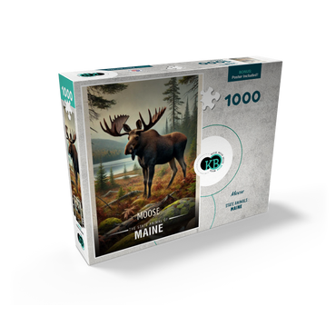 Maine, Moose: State Animals Series 1000 Jigsaw Puzzle box view2