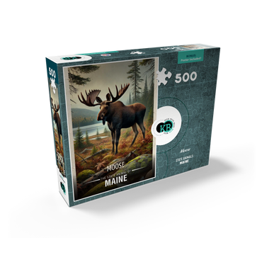 Maine, Moose: State Animals Series 500 Jigsaw Puzzle box view2