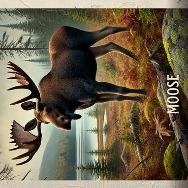 Maine, Moose: State Animals Series 500 Jigsaw Puzzle 3D Modell