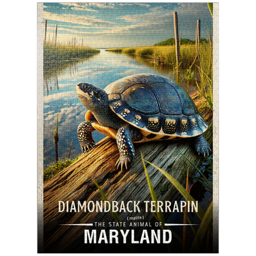 puzzleplate Maryland, Diamondback Terrapin: State Animals Series 1000 Jigsaw Puzzle
