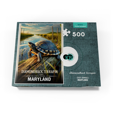 Maryland, Diamondback Terrapin: State Animals Series 500 Jigsaw Puzzle box view3