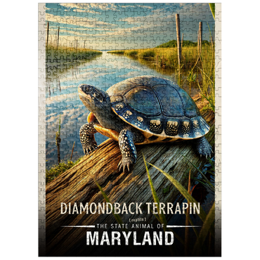 puzzleplate Maryland, Diamondback Terrapin: State Animals Series 500 Jigsaw Puzzle