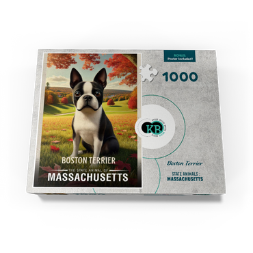 Massachusetts, Boston Terrier: State Animals Series 1000 Jigsaw Puzzle box view3