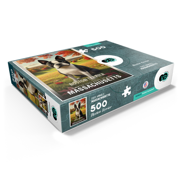 Massachusetts, Boston Terrier: State Animals Series 500 Jigsaw Puzzle box view1