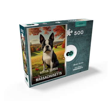 Massachusetts, Boston Terrier: State Animals Series 500 Jigsaw Puzzle box view2