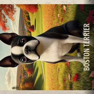 Massachusetts, Boston Terrier: State Animals Series 500 Jigsaw Puzzle 3D Modell