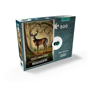 Mississippi, White-Tailed Deer: State Animals Series 500 Jigsaw Puzzle box view2