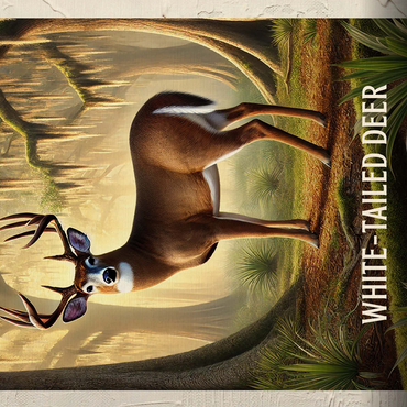Mississippi, White-Tailed Deer: State Animals Series 500 Jigsaw Puzzle 3D Modell