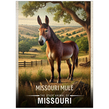 puzzleplate Missouri, Missouri Mule: State Animals Series 1000 Jigsaw Puzzle