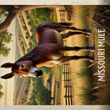 Missouri, Missouri Mule: State Animals Series 1000 Jigsaw Puzzle 3D Modell