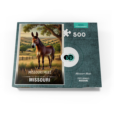 Missouri, Missouri Mule: State Animals Series 500 Jigsaw Puzzle box view3
