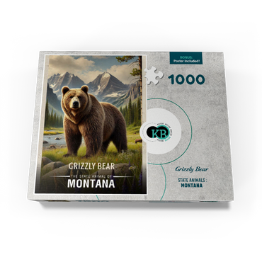 Montana, Grizzly Bear: State Animals Series 1000 Jigsaw Puzzle box view3