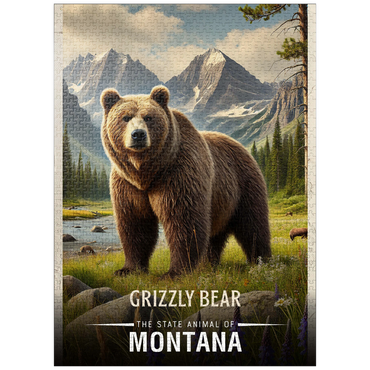 puzzleplate Montana, Grizzly Bear: State Animals Series 1000 Jigsaw Puzzle