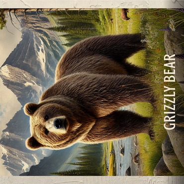 Montana, Grizzly Bear: State Animals Series 1000 Jigsaw Puzzle 3D Modell