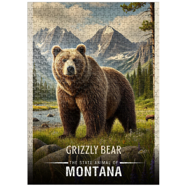 puzzleplate Montana, Grizzly Bear: State Animals Series 500 Jigsaw Puzzle