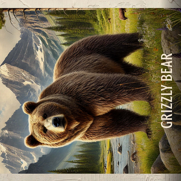 Montana, Grizzly Bear: State Animals Series 500 Jigsaw Puzzle 3D Modell