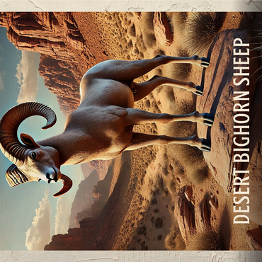 Nevada, Desert Bighorn Sheep: State Animals Series 1000 Jigsaw Puzzle 3D Modell