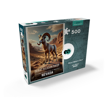 Nevada, Desert Bighorn Sheep: State Animals Series 500 Jigsaw Puzzle box view2