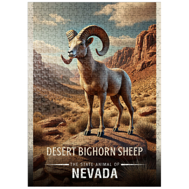puzzleplate Nevada, Desert Bighorn Sheep: State Animals Series 500 Jigsaw Puzzle
