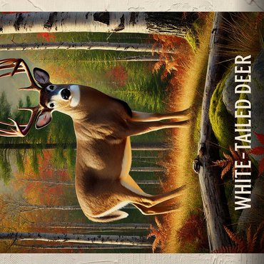 New Hampshire, White-Tailed Deer: State Animals Series 500 Jigsaw Puzzle 3D Modell