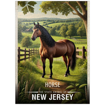 puzzleplate New Jersey, Horse: State Animals Series 1000 Jigsaw Puzzle