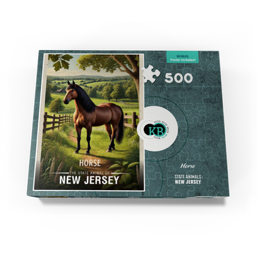New Jersey, Horse: State Animals Series 500 Jigsaw Puzzle box view3