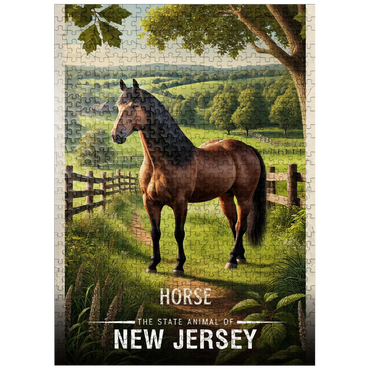puzzleplate New Jersey, Horse: State Animals Series 500 Jigsaw Puzzle