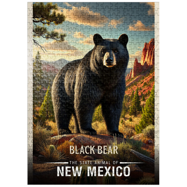 puzzleplate New Mexico, Black Bear: State Animals Series 500 Jigsaw Puzzle