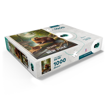 New York, Beaver: State Animals Series 1000 Jigsaw Puzzle box view1