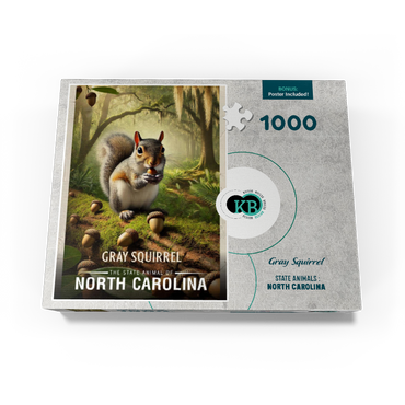 North Carolina, Gray Squirrel: State Animals Series 1000 Jigsaw Puzzle box view3