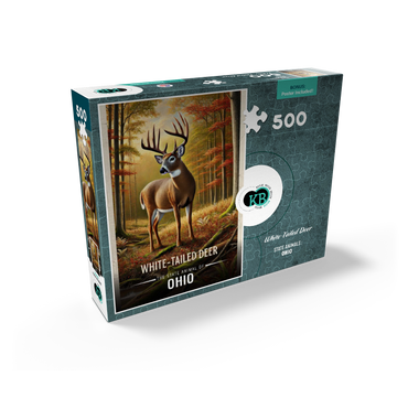 Ohio, White-Tailed Deer: State Animals Series 500 Jigsaw Puzzle box view2
