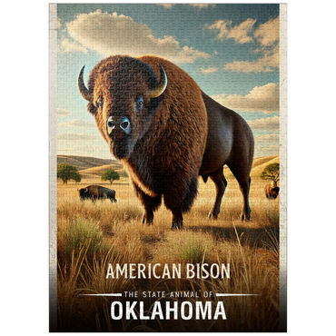 puzzleplate Oklahoma, American Bison: State Animals Series 1000 Jigsaw Puzzle