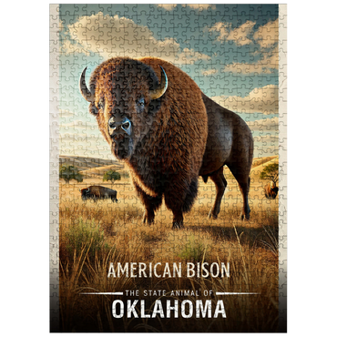 puzzleplate Oklahoma, American Bison: State Animals Series 500 Jigsaw Puzzle