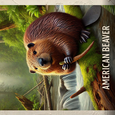 Oregon, American Beaver: State Animals Series 500 Jigsaw Puzzle 3D Modell