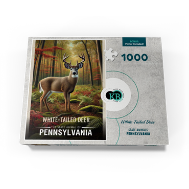 Pennsylvania, White-Tailed Deer: State Animals Series 1000 Jigsaw Puzzle box view3