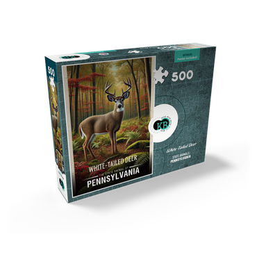Pennsylvania, White-Tailed Deer: State Animals Series 500 Jigsaw Puzzle box view2