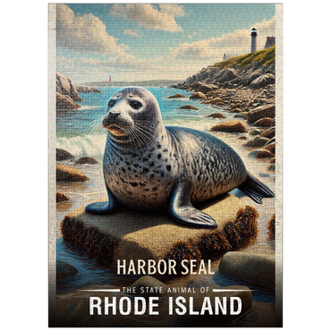 puzzleplate Rhode Island, Harbor Seal: State Animals Series 1000 Jigsaw Puzzle