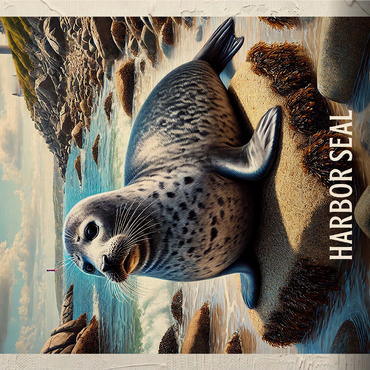 Rhode Island, Harbor Seal: State Animals Series 1000 Jigsaw Puzzle 3D Modell